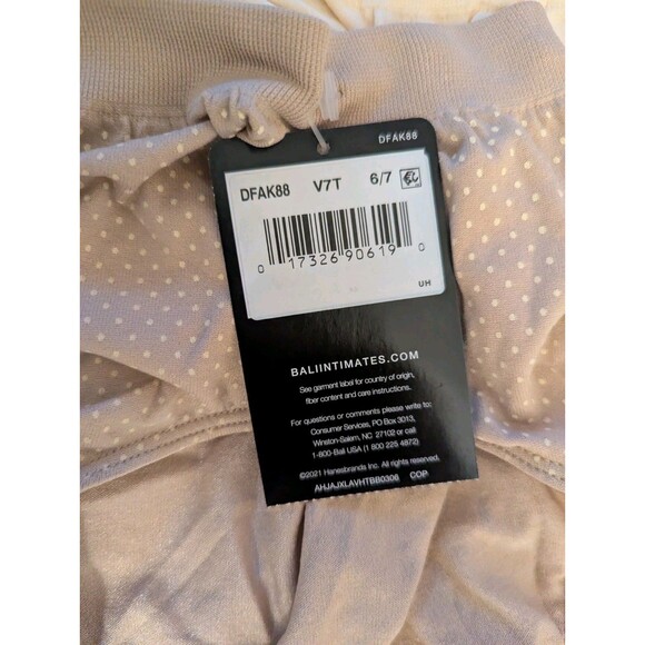Bali 3-Pair BRIEF Underwear Panties Stretch Nylon seamless beige womens ~  6/7 - Picture 3 of 3